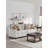 Beige Upholstered Sloped Arm Sofa
