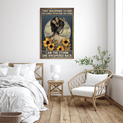 " Yellow Woman I Am The Storm - 1 Piece Rectangle Graphic Art Print On Wrapped Canvas "