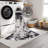 Machine Washable Avery Ivory/Charcoal Rug-1855549056