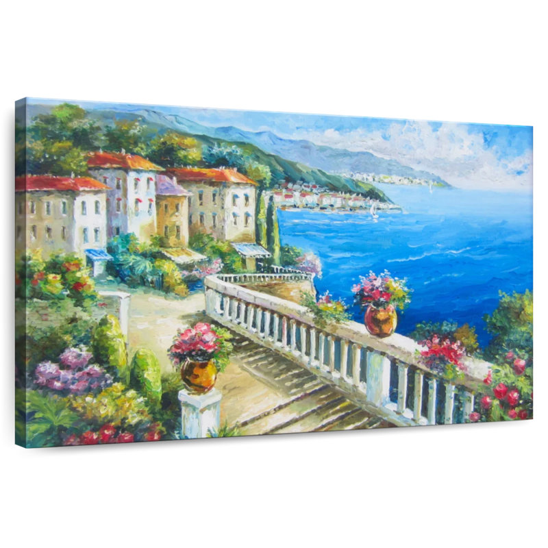 Gillard Greek Seaside Town, 30" H x 45" W