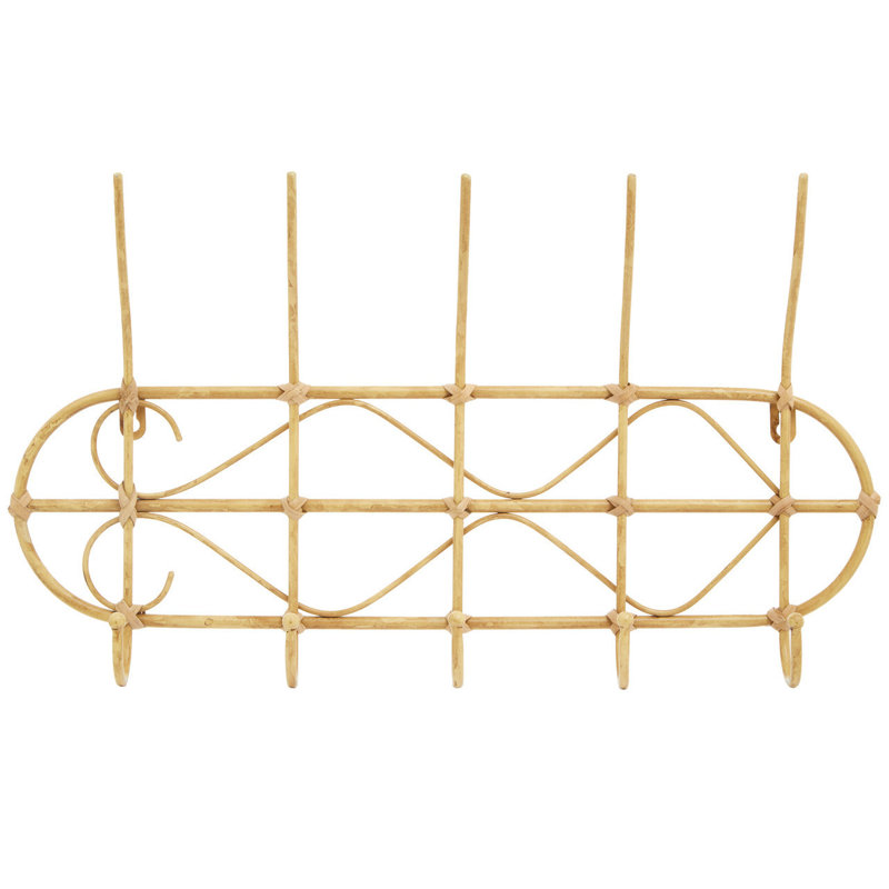 Bourbeau Solid Wood Wall 5 - Hook Wall Mounted Coat Rack