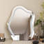 Coiffeuse avec miroir lumineux, 4 tiroirs, 1 chaise