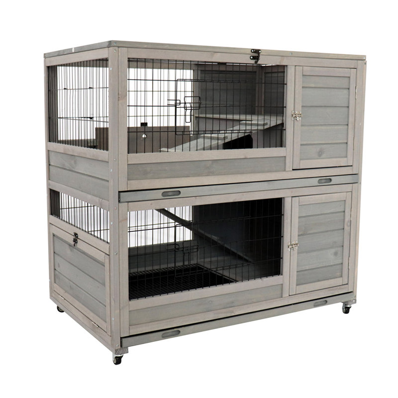 Cage à lapin avec rampe Ekkart