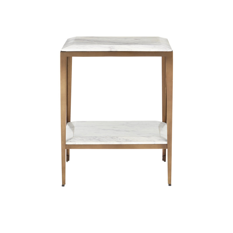 Oblique Marble End Table
