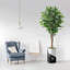 Arbre artificiel dans un pot de fleurs moderne, faux arbre en soie ficus (décoration en pot et arbre)-86407215-116650737