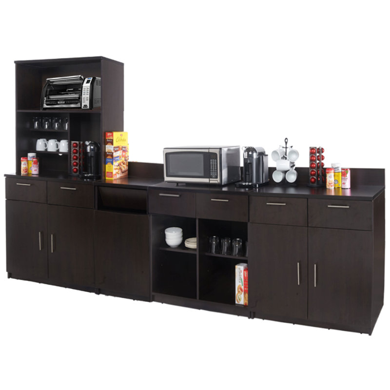 Breaktime 72'' W x 75'' H Standard Base Cabinet Stock, Espresso