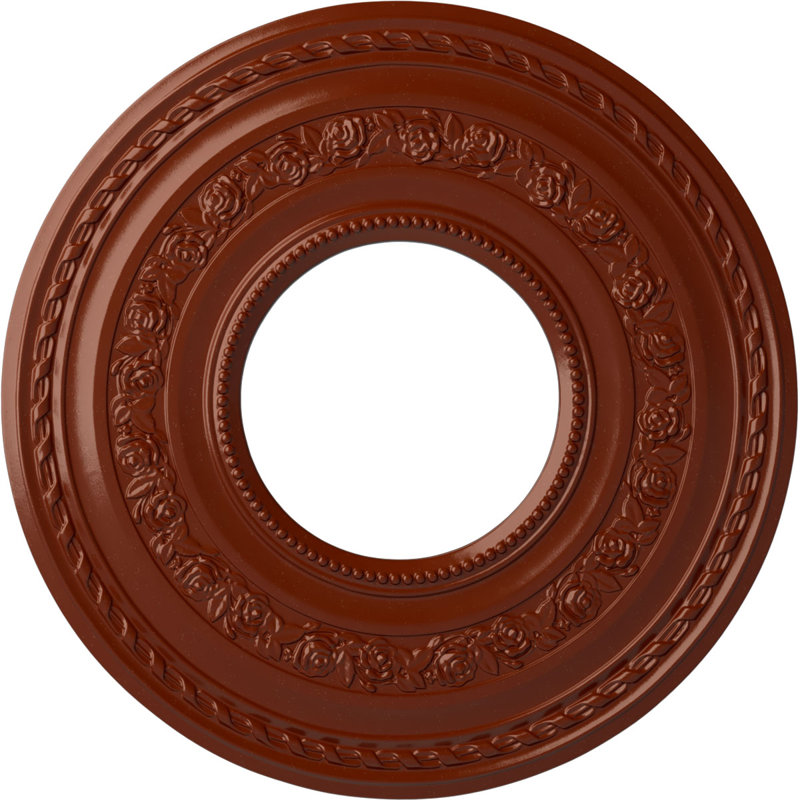 Endurathane Anthony Ceiling Medallion, 29 3/8"OD x 11 5/8"ID x 1 1/8"P (Fits Canopies up to 11 5/8"), Hand-Painted Firebrick Finish