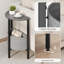 Petite petite table d'appoint ronde, grande table d'appoint avec panier de rangement, ensemble de 2