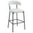 26'' Counter Height Bar Stools Teddy Fabric Cover Kitchen Island Counter Bar Stool With Black Powder Coating Base And Footrest-1335392442