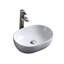 Modern Vitreous China Oval Vessel Bathroom Sink
