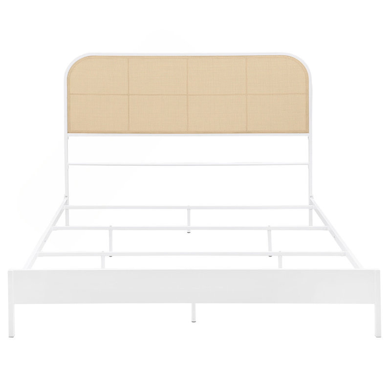 Open Cane Webbing Metal  Bed
