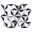 Phantasm 14x18 Triangles Polished Mixed Marble Mosaic Tile-497557774