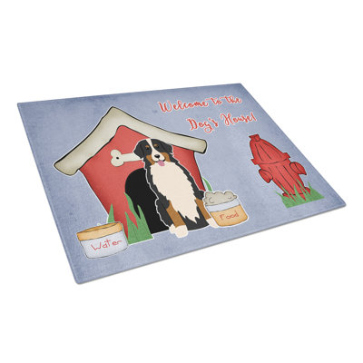 Caroline's Treasures Dog House Glass Bernese Mountain Dog Cutting Board