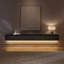Floating TV Stand, Entertainment Centre With LED Light, Solid Wood, Fully-Assembled-1610204595-1610204597