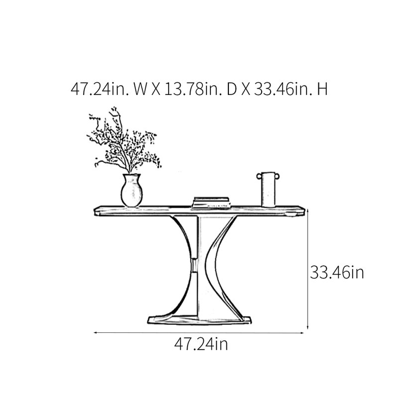 Console Modern Modern Art minimaliste, 33.46" H x 47.24" W x 13.78" D