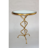Saffold Mirrored Glass Top End Table