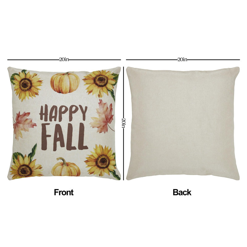 Ensemble de 2 housses de coussin « Joyeux automne » 51 x 51 cm, Square 20"