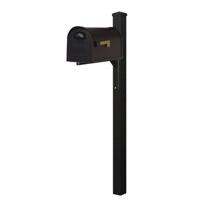 Aluminum Post Mounted Mailbox with Magnetic Closure
