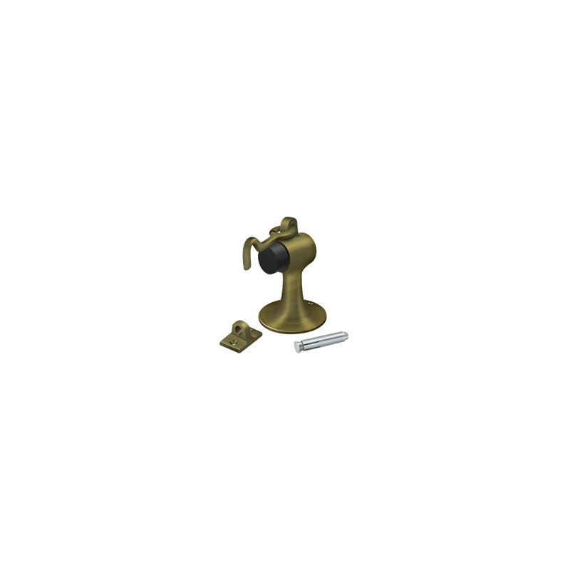 Door Stop, Antique Brass