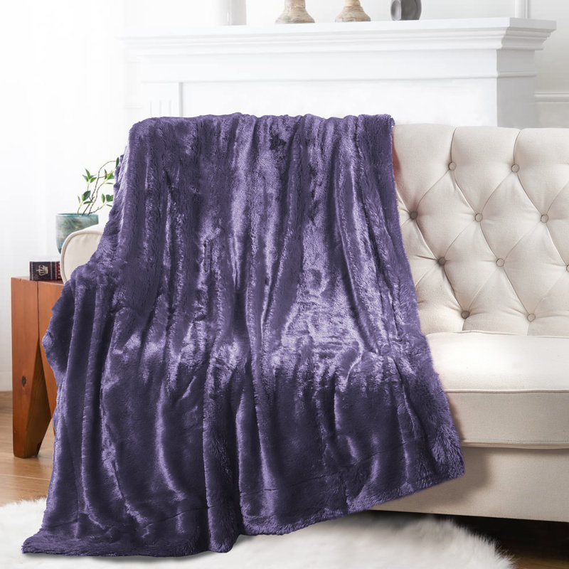  Jeté surdimensionné double face, Mauve ancien, l 50 po x L 70 po