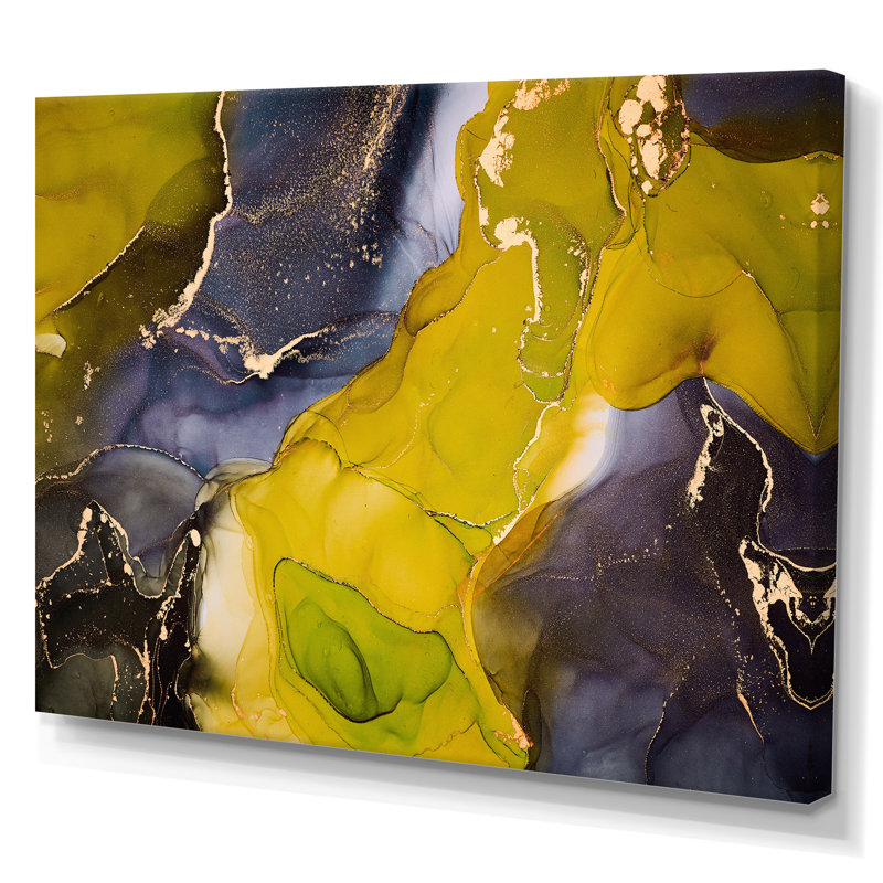 «Mauve et jaune», impression sur toile, H 30 po x l 40 po x P 1,5 po, Toile tendue
