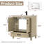 Ensemble de meuble-lavabo simple autoportant 36 po avec plateau en composite Adria-744422450