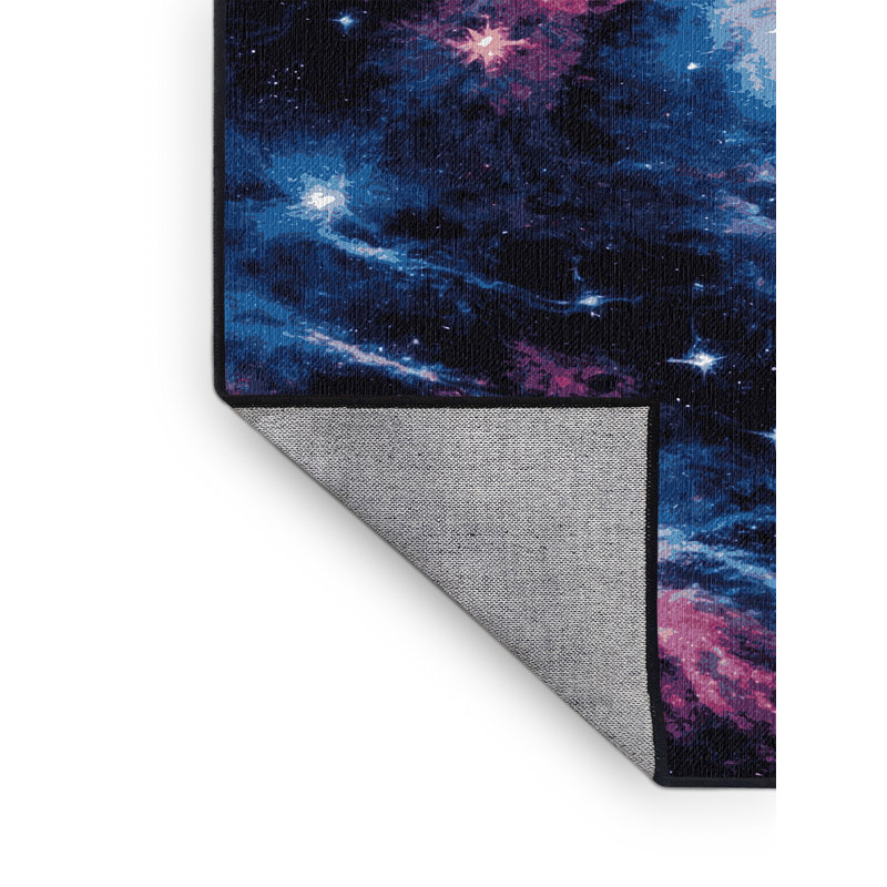 Machine Washable Space Gray Area Rug