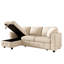 Chenille L-Shaped Corner Sofa with Storage Chaise & Sleeper Function, Modern 3-Seater Couch with 2 Cushions-1783660043