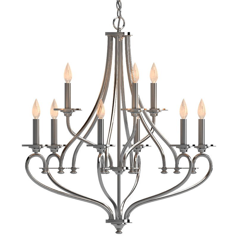 Lustre candélabre empire classique / traditionnel 9 lumières Tes