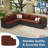 Custom Size Outdoor Cushion Cover Set Replacement Slipcovers for Specific Patio Seating Groups-358287138-361808170-361808169