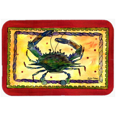 Rectangle Red/Yellow Crab Glass Cutting Board