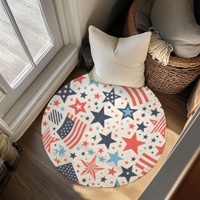 Tapis tressé National Stars & Lines