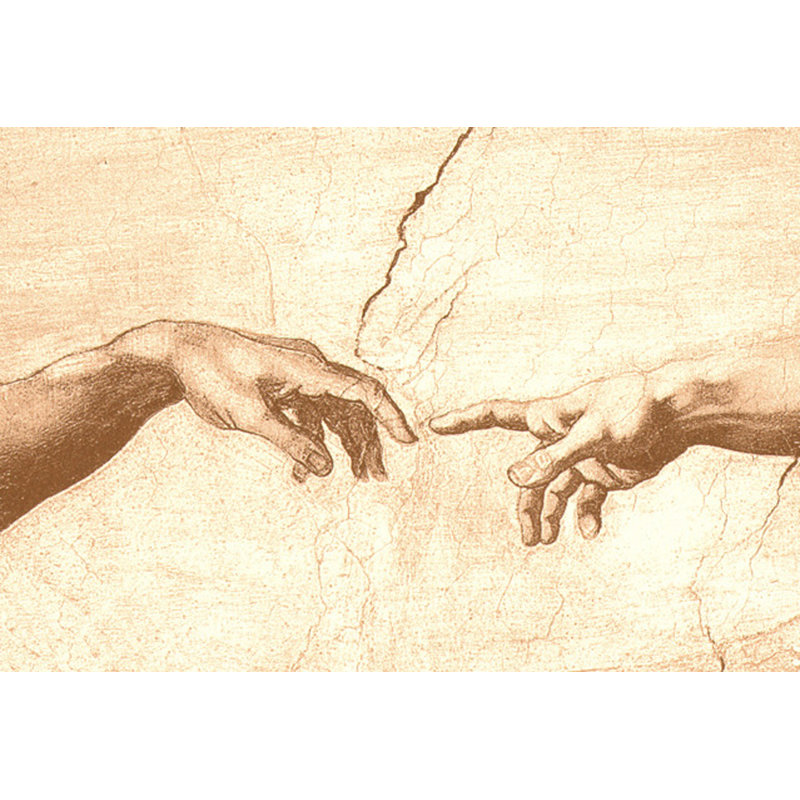 Création d'Adam (détail des mains)