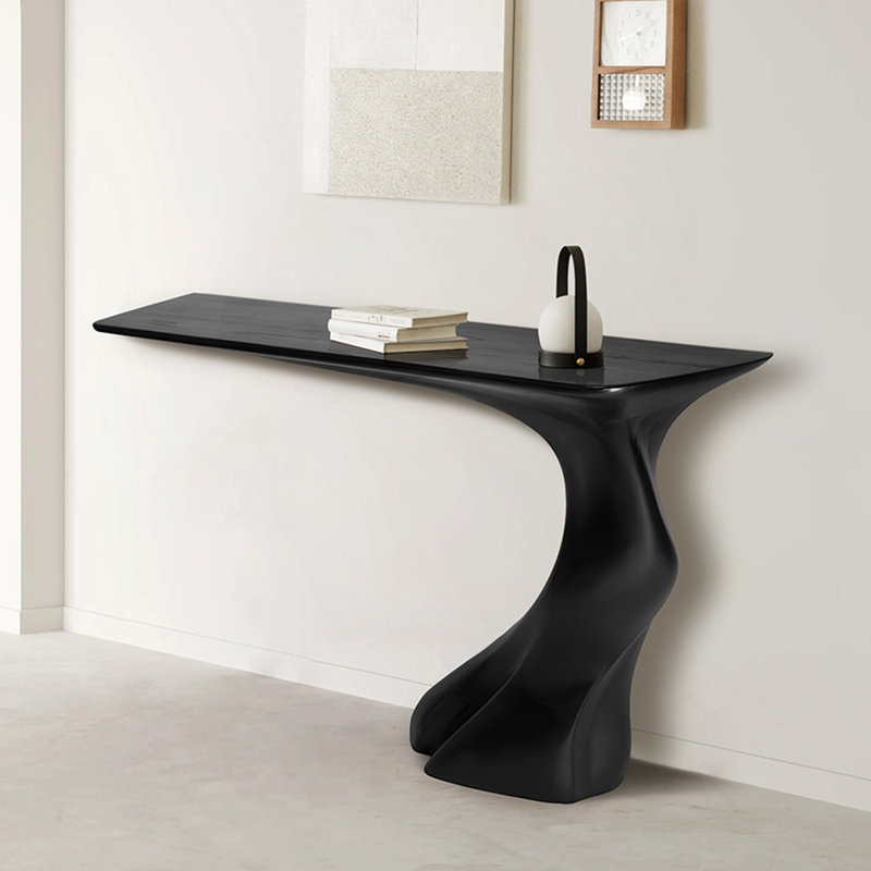Italian style minimalist console table, Black