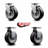 4 Piece Rubber on Aluminum Caster Set