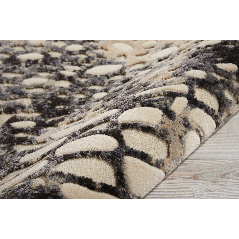 Gleam Abstract Area Rug in Flint, Rectangle 5'3" x 7'3"