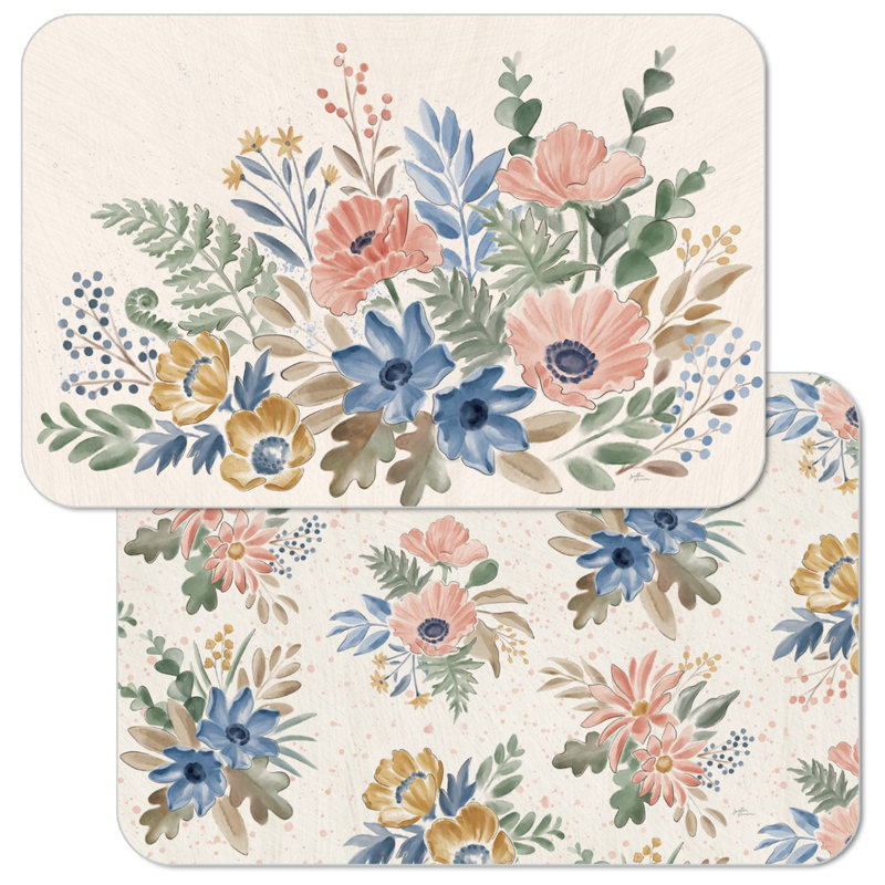 Botanicals Reversible Rectangular Easy Care Placemats