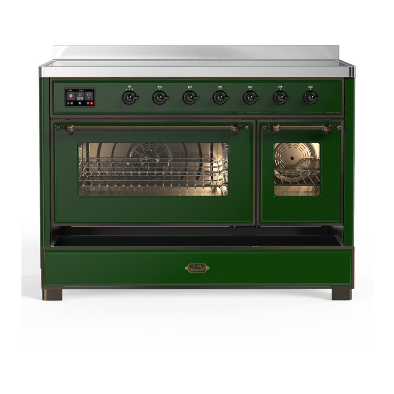 Majestic III Series 48 Inch Induction Range with 6 Induction Elements in Emerald Green (Burnished Trim), Emerald Green