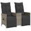  Canapé de jardin inclinable gris