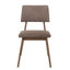 Chaise d'appoint rembourrée brun caillou Bryant