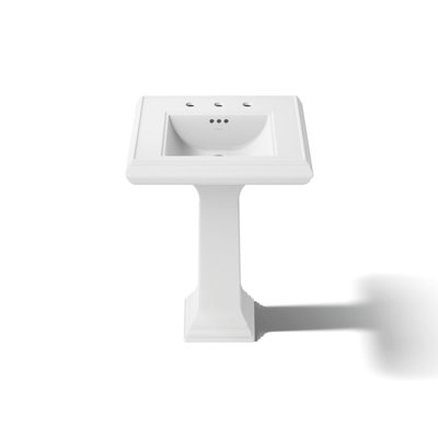 Memoirs 26.375" Tall Rectangular Pedestal Bathroom Sink with Overflow