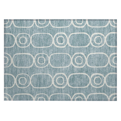 Machine Washable Indoor/Outdoor Chantille ACN2344 Geometric Rug