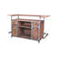 Comptoir de bar, fait de bois et de fer, 72 x 28 x 42