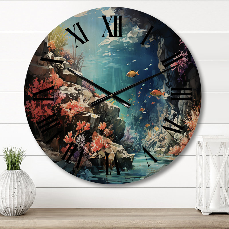 Horloge murale en bois massif Paramonos, Moyenne