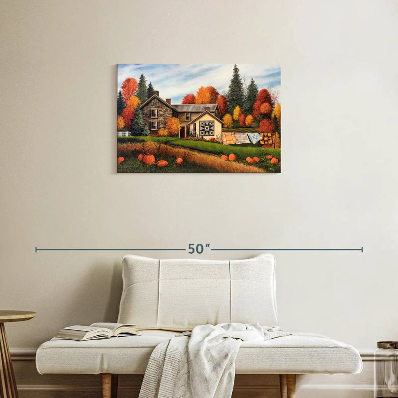 Lilie Pumpkins Fall Quilts, 20" H x 30" W