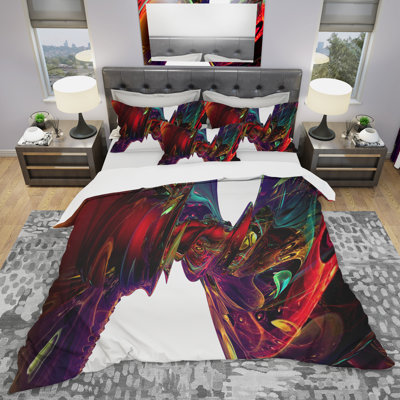 Into The Center - Ensemble de housse de couette à motif abstrait - Microfibre de polyester