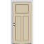 Porte d'entrée pré-suspendue en fibre de verre 3 panneaux Craftsman Shaker-37149431-37149430-37149429
