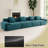 Boneless Corduroy Modern Compressed Block Sectional Couch-1159052841