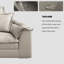 Canapé modulaire 100% polyester kaki-410839914-410839917