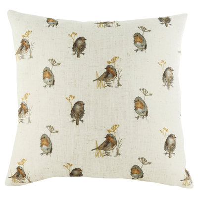 Robin Floral Square Throw Cushion Cover
